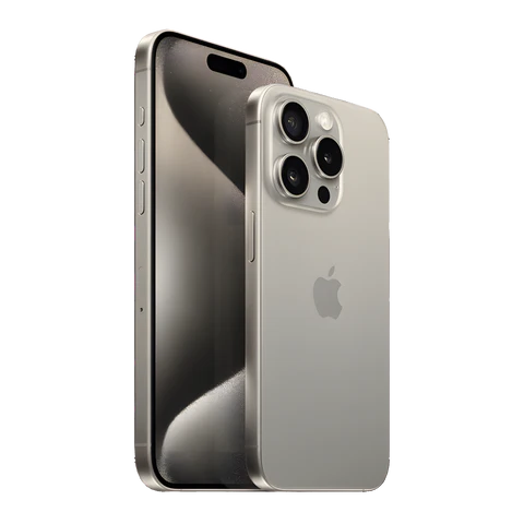 apple iphone 15 pro max in natural titanium